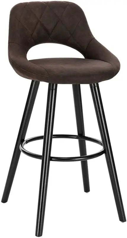 BukkitBow - Barkruk - Linnen/Stof of Synthetisch Leer met Massief Houten Onderstel - Ergonomisch en Duurzaam - Zithoogte: 70cm