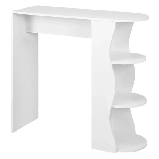 BukkitBow - Bartafel met Planken - Stevig Hout - Modern Veelzijdig Design - 110x107x40cm
