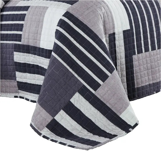 BukkitBow - Bedsprei - Patchwork Patroon - Dik Gewatteerd - Verkrijgbaar in Diverse Maten en Kleuren - Zacht en Duurzaam