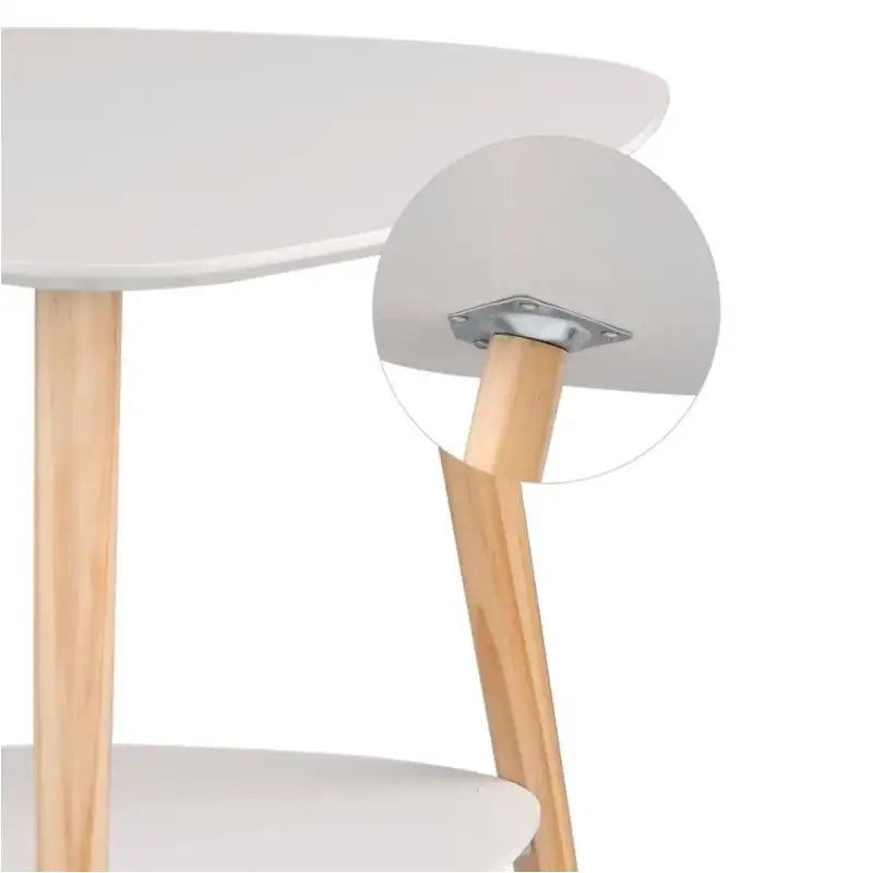 BukkitBow - Bijzettafel / Nachtkastje - Massief Hout - Maximaal 5kg Belastbaar - 50x40x55cm