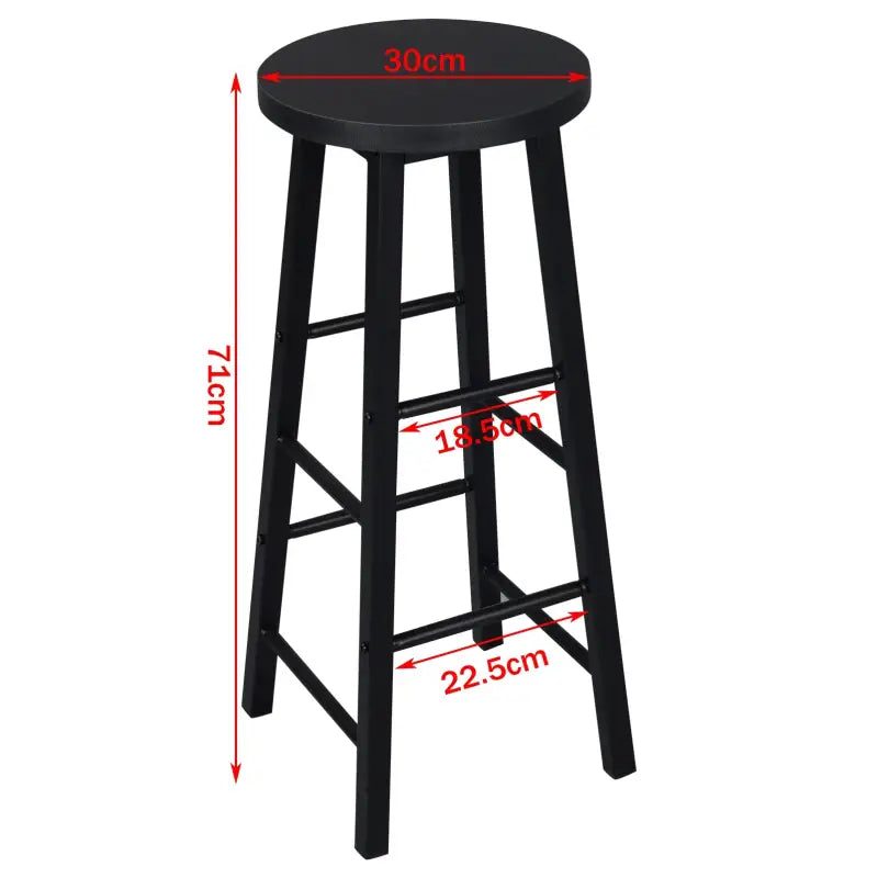 BukkitBow - Bistro Barkrukken - Set van 2 Barkrukken - Sterk Metalen Frame - Ergonomisch met Voetensteunen - Zithoogte: 71CM