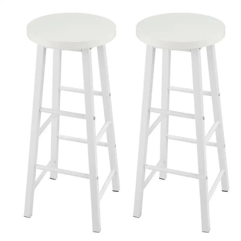 BukkitBow - Bistro Barkrukken - Set van 2 Barkrukken - Sterk Metalen Frame - Ergonomisch met Voetensteunen - Zithoogte: 71CM