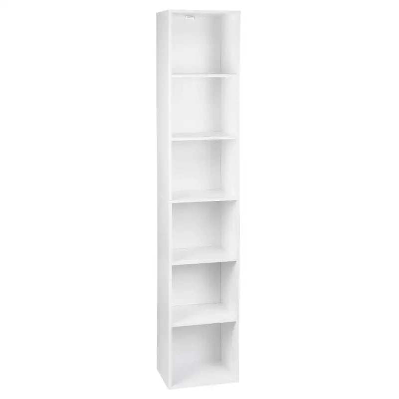 BukkitBow - Boekenkast met 6 Opbergvakken - Moderne Opslagplank - Voor Kantoor of Woonkamer - 30x23.5x158.4CM