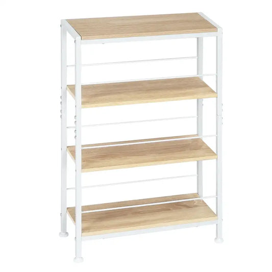 BukkitBow - Boekenkast / Rek / Nisplanken - 4 Niveaus - Staande Kast - Metalen Frame - 50x78x20cm