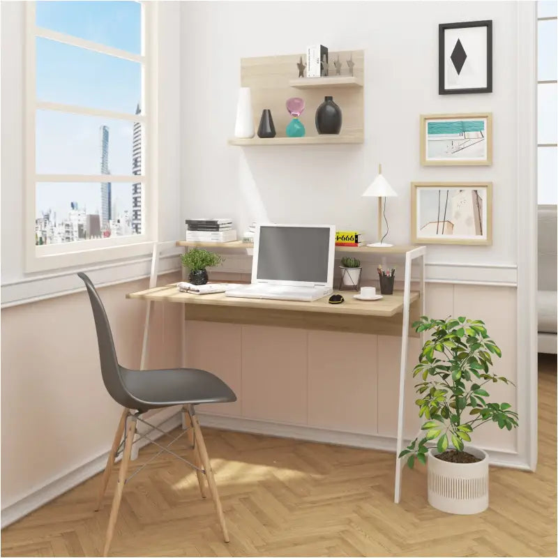 BukkitBow - Bureau met Houtlook en Hoge Opstapplank (56X115X71CM)