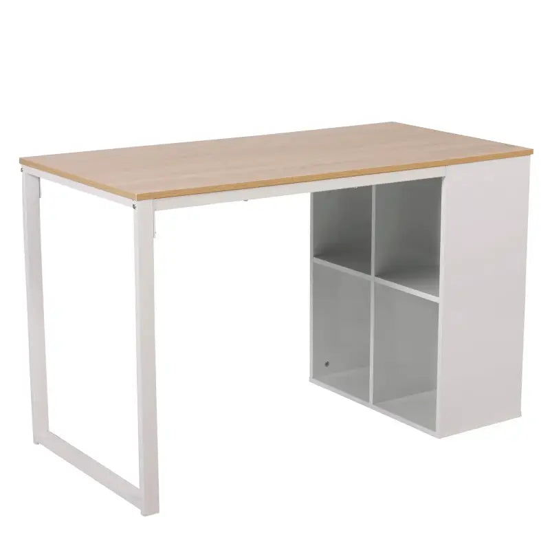 BukkitBow - Bureau met Vakkenkast - Spaanplaat Tafelblad - Metalen Frame - 120x60cm Werkstation
