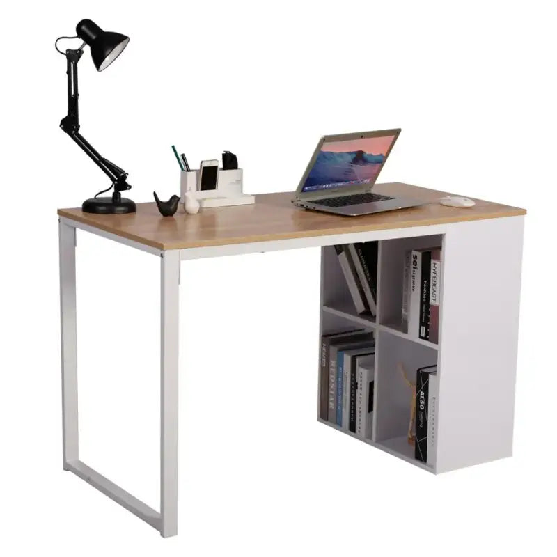 BukkitBow - Bureau met Vakkenkast - Spaanplaat Tafelblad - Metalen Frame - 120x60cm Werkstation