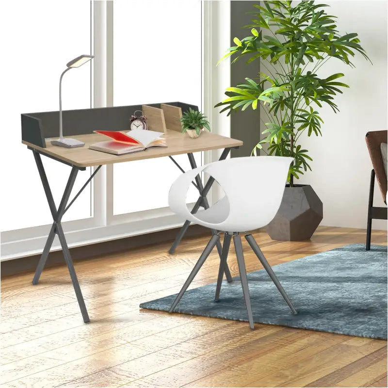 BukkitBow - Bureau / Werkplek met Achterschot en Kabelgoot Inkeeping (90C50X73CM)