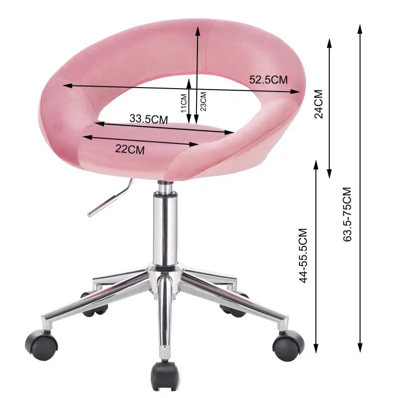 BukkitBow - Bureaustoel Verstelbaar - Dik Gewatteerd Fluweel - Ergonomisch Ontwerp - 360° Draaibaar