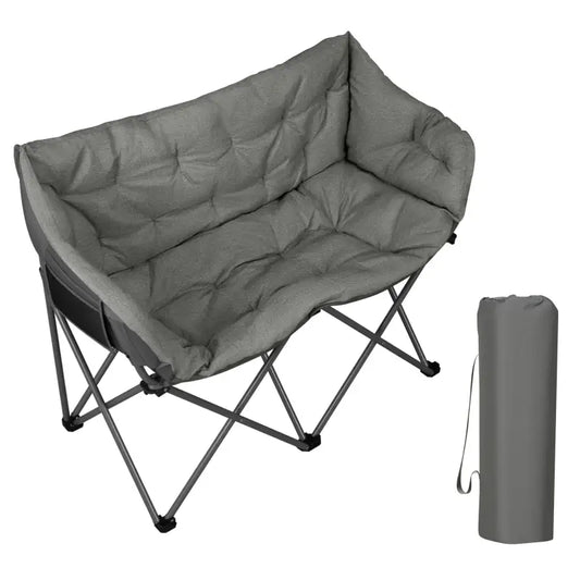 BukkitBow - Campingstoel / Bank - Voor 2 Personen - Gevoerde Zitting - Oxford stof - 300kg Capaciteit - met Draagbare Opberghoes