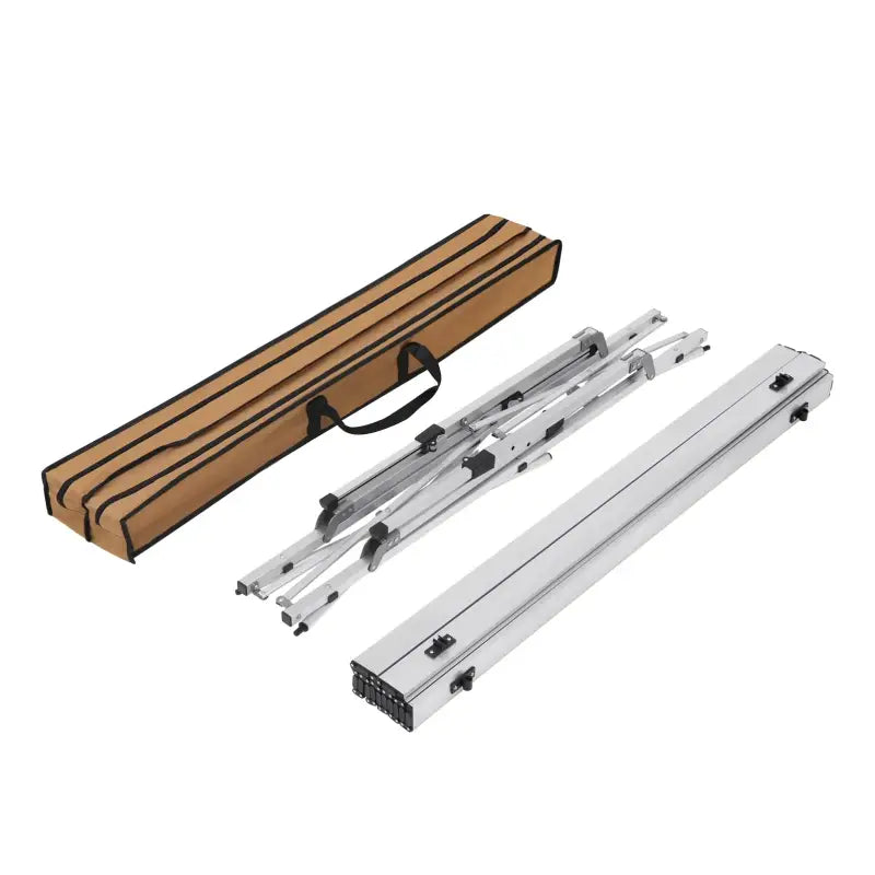BukkitBow - Campingtafel In Hoogte Verstelbaar - Aluminium - 15kg Laadvermogen - Lichtgewicht en Compact - Inclusief Draagtas - 120x68,5x59/78.5 cm
