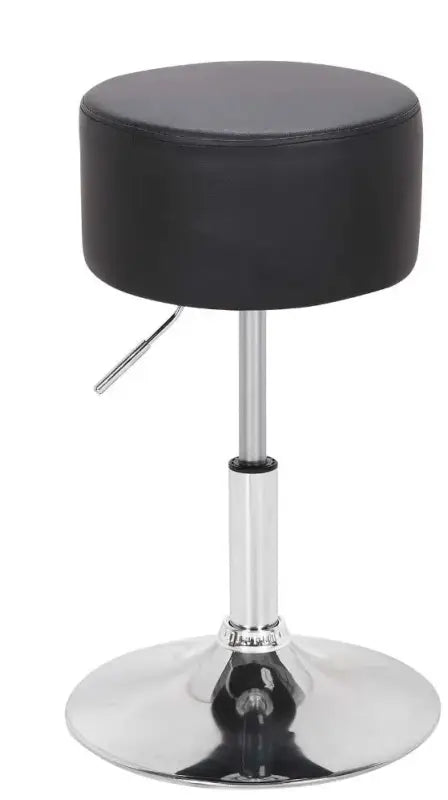 BukkitBow - Compacte Barkruk - Kunstleer-Verchroomd Staal - Ergonomisch & Verstelbaar - 100 kg Max Laadvermogen