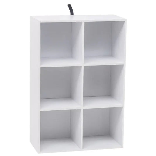 BukkitBow - Decoratieve Boekenkast met 6 Opslagkubussen - Vrijstaande Boekenplank - Ruimtebesparend Meubel