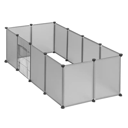 BukkitBow - Dierenren met Dichte Panelen - Ijzer & Kunststof - Veilig & Flexibel - Geschikt voor Kleine Huisdieren - 142x72x45cm