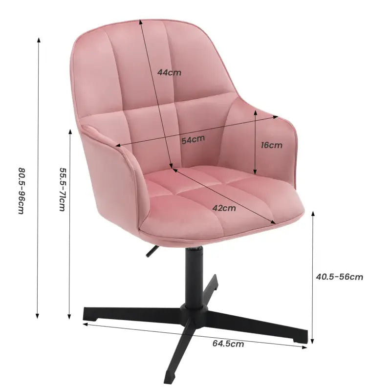 BukkitBow - Draaibare Bureaustoel - Ergonomische Bureaustoel - Velvet Fluwelen Stoel met Metalen Onderstel