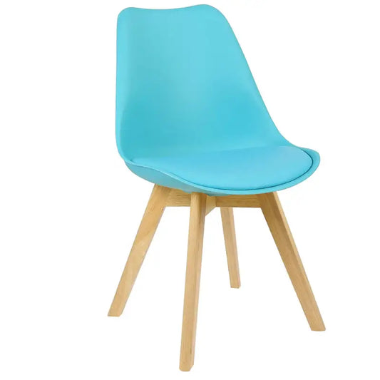 BukkitBow - Eetkamerstoel met Beukenhouten Poten - Stabiele PU Zitting voor Comfort - Veelzijdig in Gebruik - Zithoogte: 42CM