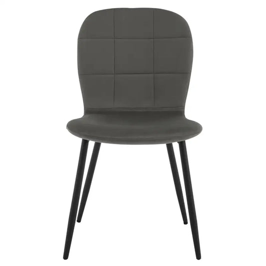 BukkitBow - Eetkamerstoelen Set van 4 - Ergonomische Keukenstoelen - Fluwelen Zitting - Metalen Poten