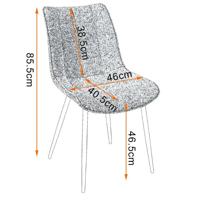BukkitBow - Ergonomische Eetkamerstoelen - Duurzaam en Stevig - Veelzijdig Gebruik - Antislip - 85,5CM Hoog