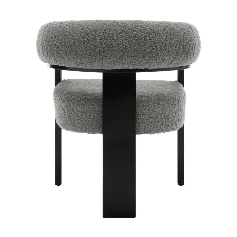 BukkitBow - Fauteuil met Fleece (Lamsvacht-Look) - Rubberwood Frame - Ergonomisch en Comfortabel - Modern Design
