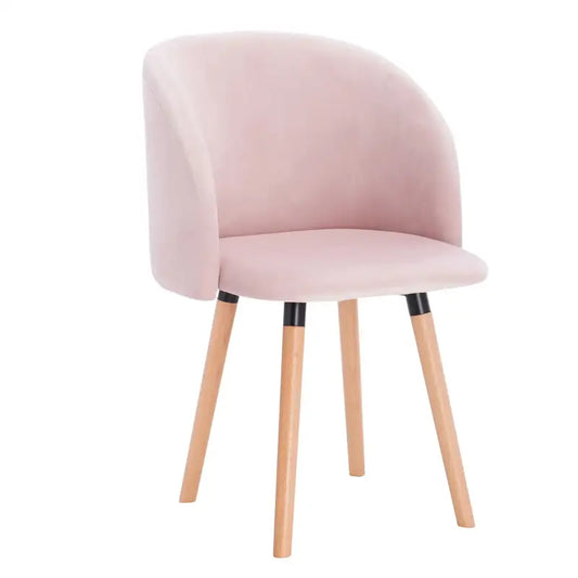 BukkitBow - Fluwelen Stoel - met Massief Houten Frame - Ergonomisch en Stijlvol - Zithoogte: 47CM