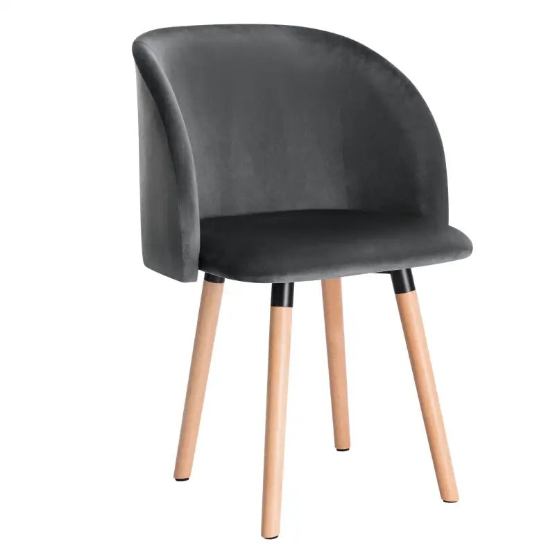 BukkitBow - Fluwelen Stoel - met Massief Houten Frame - Ergonomisch en Stijlvol - Zithoogte: 47CM