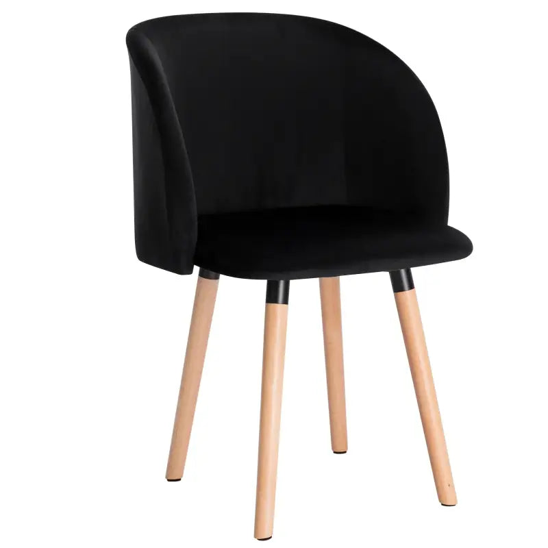BukkitBow - Fluwelen Stoel - met Massief Houten Frame - Ergonomisch en Stijlvol - Zithoogte: 47CM
