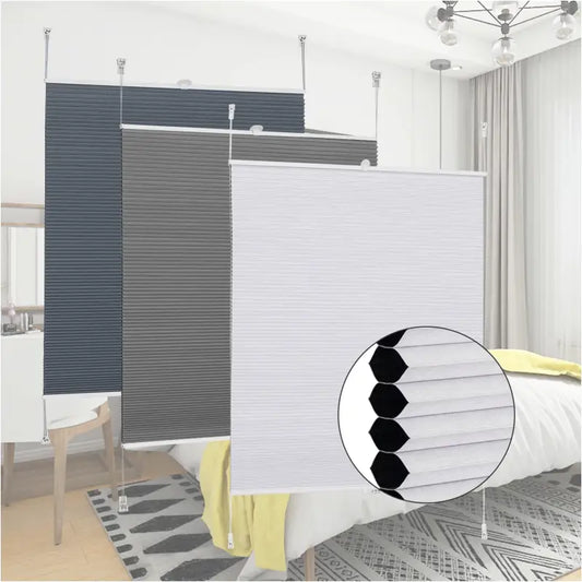 BukkitBow - Geïsoleerde Geplooide Zonnescherm / Plisségordijn - Polyester met Aluminium Profiel - 130 cm Hoog - Inclusief Montagekit