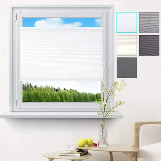 BukkitBow - Geplooid Gordijn / Jaloezië - Aluminium Rail - Wit - Breedte 45-120 cm - Hoogte: 100/130/220 cm - Inclusief Montageset