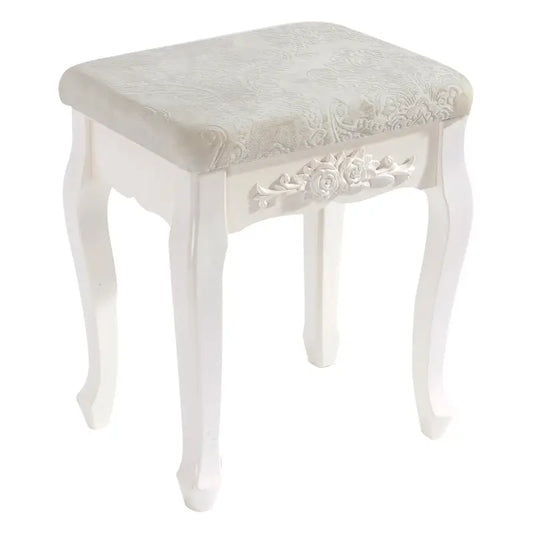 BukkitBow - Gewatteerde Kruk - Vintage stijl kruk met Patroon – Piano Kruk / Make Up Kruk voor Kaptafel - Mini Dressoir - 40X30X50CM