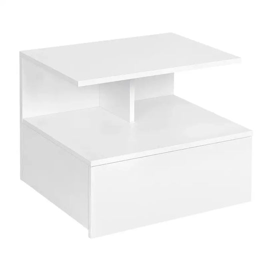 BukkitBow - Hangend Nachtkastje / Wandplank - Met Lade en Open Plank (40X35X31CM)