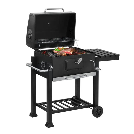 BukkitBow - Houtskoolbarbecue van Staal - met 2 Grillroosters - 113x45.5x100 cm - Verplaatsbaar
