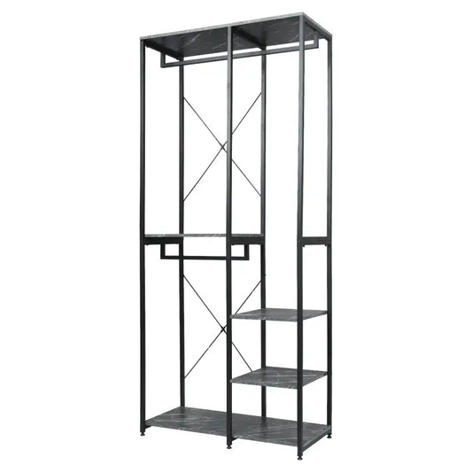 BukkitBow - Industriële Kapstok met Grote Opslagcapaciteit - Betrouwbare Kwaliteit - Verstelbare Anti-slip Pootjes - 90x40x213CM