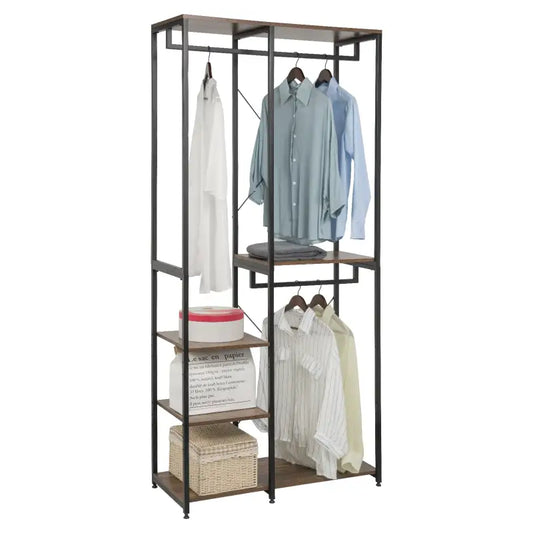 BukkitBow - Industriële Kapstok met Grote Opslagcapaciteit - Betrouwbare Kwaliteit - Verstelbare Anti-slip Pootjes - 90x40x213CM