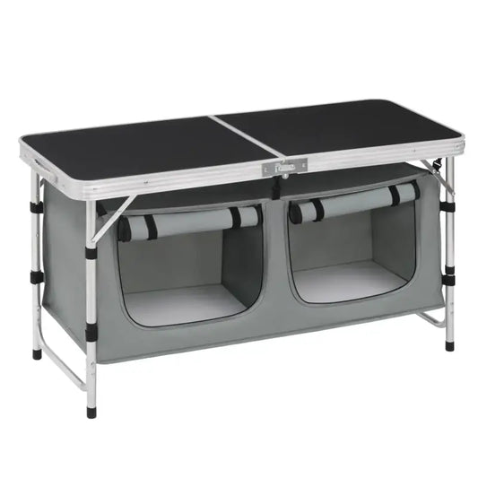 BukkitBow - Inklapbare Campingtafel / Picnic tafel met Stevig Blad - 30kg Tafelbelasting - Geschikt voor 4-6 Personen - 120x47x62/69.5 cm