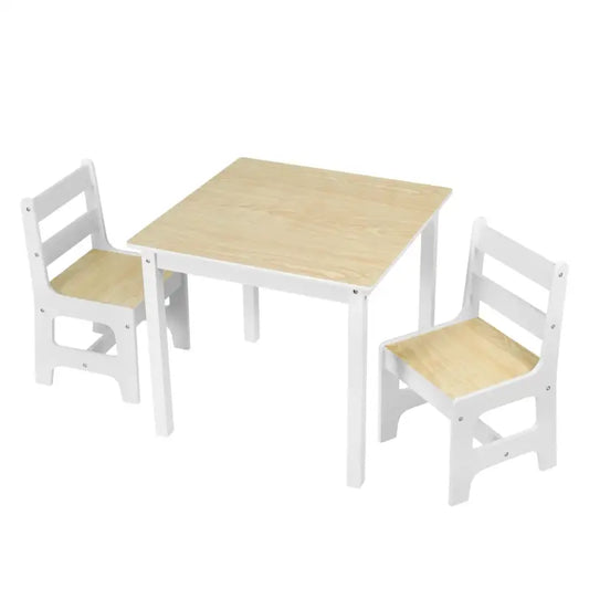 BukkitBow - Kinder Tafel met Stoelen Set - Multifunctioneel - MDF Panelen - Tafel met 2 Stoelen - 60X60X55CM
