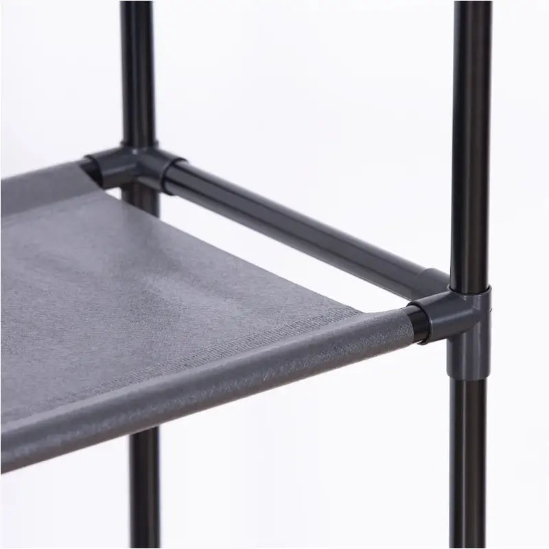 BukkitBow - Kledingrek met Afneembare Zijarmen - Met 2 Opbergplanken - Kunststof met Stevige Stalen Buis - Max Belasting: 16kg - 55x28,5x175cm