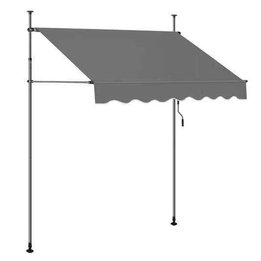 BukkitBow - Klemluifel / Muur Luifel - Polyester met PA Coating - UV-bescherming - Verstelbaar Hoogte- en Kantelhoekbereik