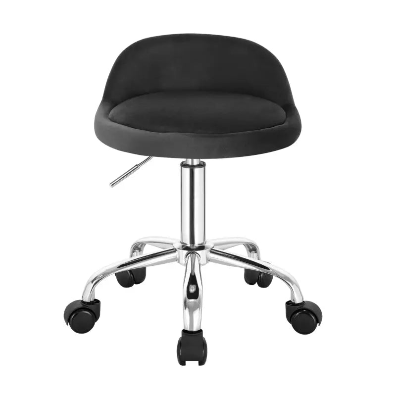 BukkitBow - Kruk van Kunstleder/Leer - Met Lichte Ondersteuning voor Onderrug - met Metalen Onderstel en Wielen - Hoogte instelbaar (43-55CM)