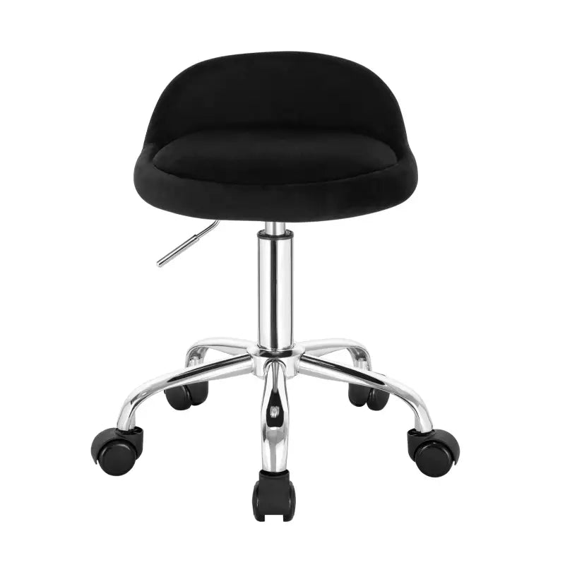 BukkitBow - Kruk van Kunstleder/Leer - Met Lichte Ondersteuning voor Onderrug - met Metalen Onderstel en Wielen - Hoogte instelbaar (43-55CM)