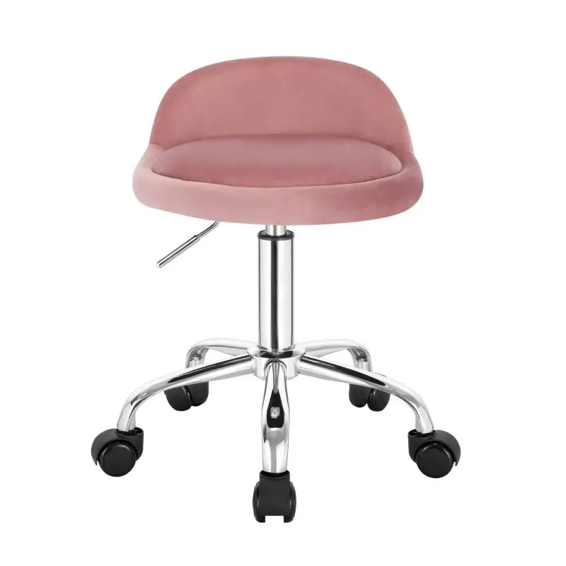 BukkitBow - Kruk van Kunstleder/Leer - Met Lichte Ondersteuning voor Onderrug - met Metalen Onderstel en Wielen - Hoogte instelbaar (43-55CM)