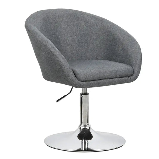 BukkitBow - Luxe Barkruk / Relaxstoel - Kunstleer, Linnen of Fluweel en Verchroomd Staal - Verstelbaar en Ergonomisch - Zithoogte: 44-57CM