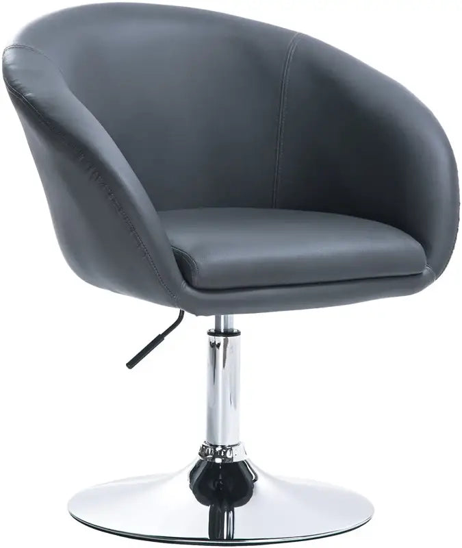 BukkitBow - Luxe Barkruk / Relaxstoel - Kunstleer, Linnen of Fluweel en Verchroomd Staal - Verstelbaar en Ergonomisch - Zithoogte: 44-57CM