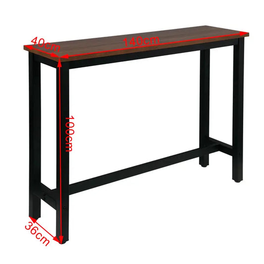 BukkitBow – Luxe Bartafel - Bartafel met Metalen Onderstel – 140cm breed