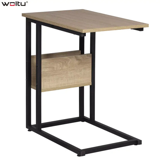 BukkitBow - Luxe Bijzettafel / Koffietafel - met Opslagruimte - Metalen Frame - Geschikt voor Laptop - 60CM Hoog