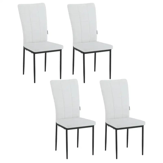 BukkitBow - Luxe Eetkamerstoelen Fluweel/Kunstleer - Hoogwaardige Schuimvulling - Stevig Metalen Frame - Ergonomisch Ontwerp - 46CM Zithoogte