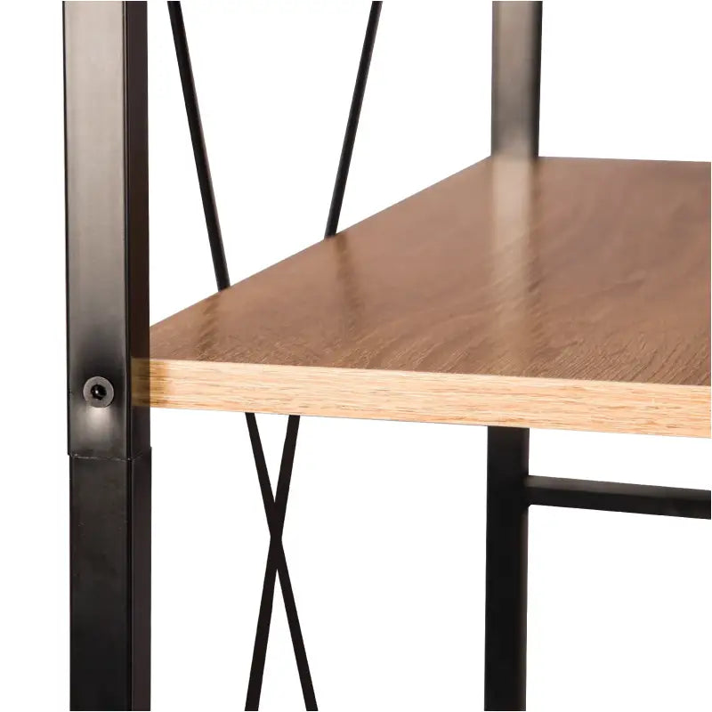BukkitBow - Metalen Industriële Boekenkast - Ladder vorm met 5 Planken (28X60X148CM)