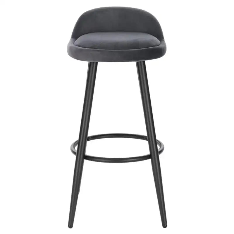 BukkitBow - Moderne Barkruk - Faux Leer of Fluweel - Verstelbare Voetpads - Stevig Houten Onderstel - Hoge Comfort Zitting - Max Belasting 120kg