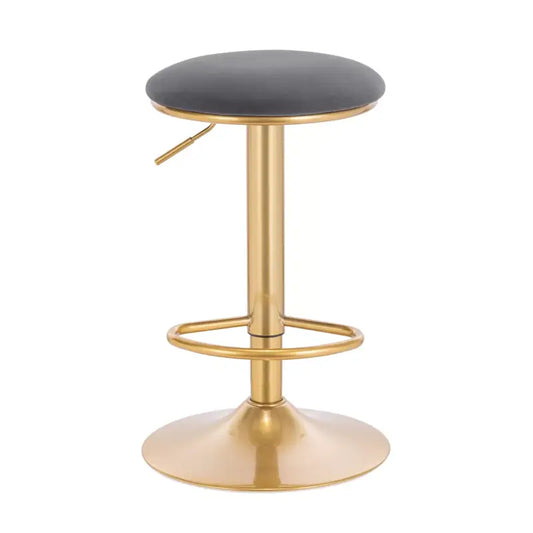 BukkitBow - Moderne Barkruk Fluweel - Met Metalen Frame - Verstelbare Zithoogte - 360° Draaibaar - met Voetensteun - Zithoogte: 61-82CM