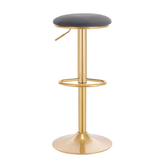 BukkitBow - Moderne Barkruk Fluweel - Met Metalen Frame - Verstelbare Zithoogte - 360° Draaibaar - met Voetensteun - Zithoogte: 61-82CM