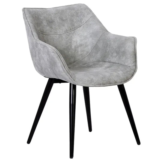 BukkitBow - Moderne Eetkamerstoel met Metalen Poten - Zachte Zitting - Comfortabel en Ergonomisch - Zithoogte: 44CM
